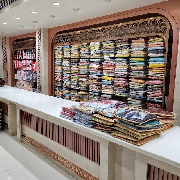 Clothing and accessory display inside ASRITHA FASHION MALL, Guntur